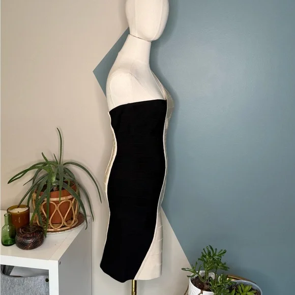 Herve Leger Marina Bandage Off The Shoulder Dress Large NWT Blush Pink - Picture 4 of 11